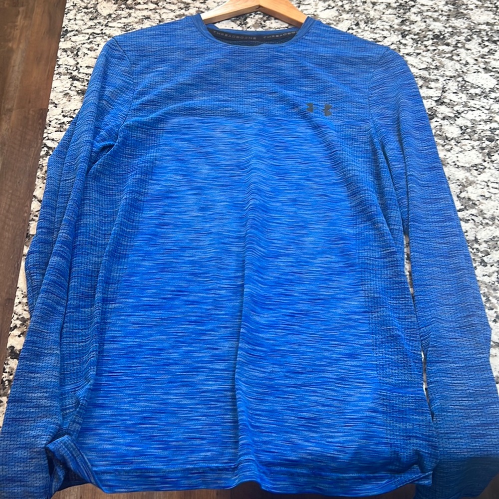 Blue long sleeve under armour shirt